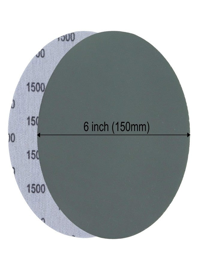 POLIWELL 6 Inch (150mm) Wet Dry Sanding Discs Assorted Grit 1000/1500/2000/3000/5000 with Interface Pad Waterproof Hook & Loop Sandpaper Silicon Carbide for Sanding Grinder Polishing, 40 Pack - Image 2